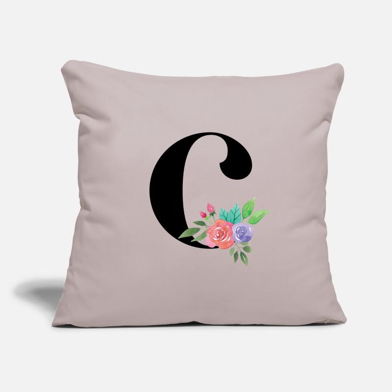 Letter C personalized gift alphabet first name Christmas Sofa pillowcase 17,3'' x 17,3'' (45 x 45 cm)