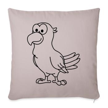 Papagai Comic Animal - Housse de coussin décorative 45 x 45 cm - taupe clair - Devant