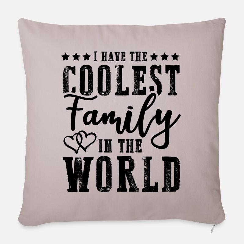 coolste Familie - Sofakissenbezug 45 x 45 cm - helles Taupe
