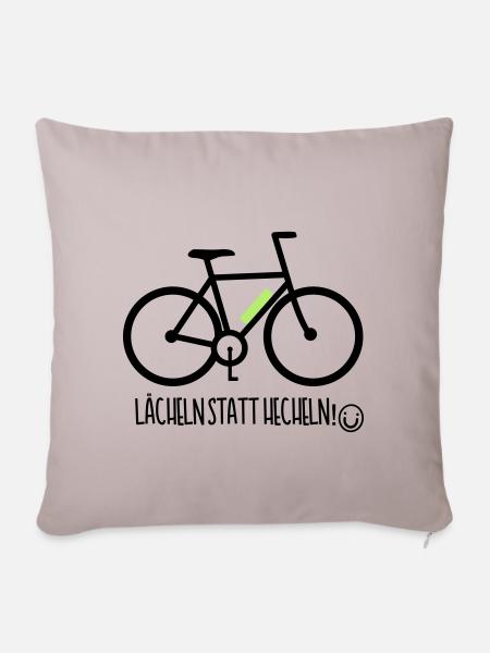 E-Bike Pedelec lustiges Geschenk Fahrrad eMTB Rad - Sofakissenbezug 45 x 45 cm - helles Taupe