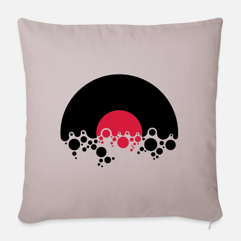 Record Bubbles - Sofa pillowcase 17,3'' x 17,3'' (45 x 45 cm) - light taupe