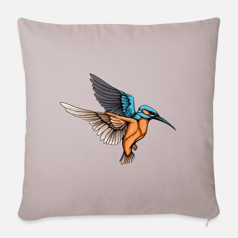 Eisvogel - Sofakissenbezug 45 x 45 cm - helles Taupe