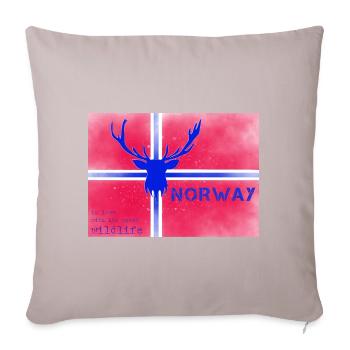 Norway wildlife - Sofa pillowcase 17,3'' x 17,3'' (45 x 45 cm) - light taupe - Front