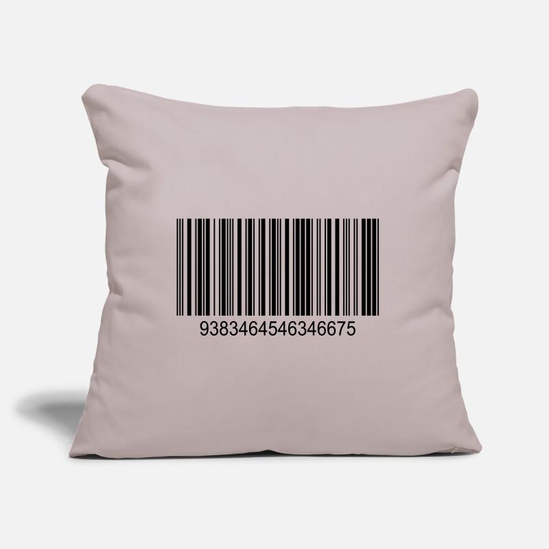 Barcode / Strichcode in Schwarz mit Zahlen Sofakissenbezug 45 x 45 cm
