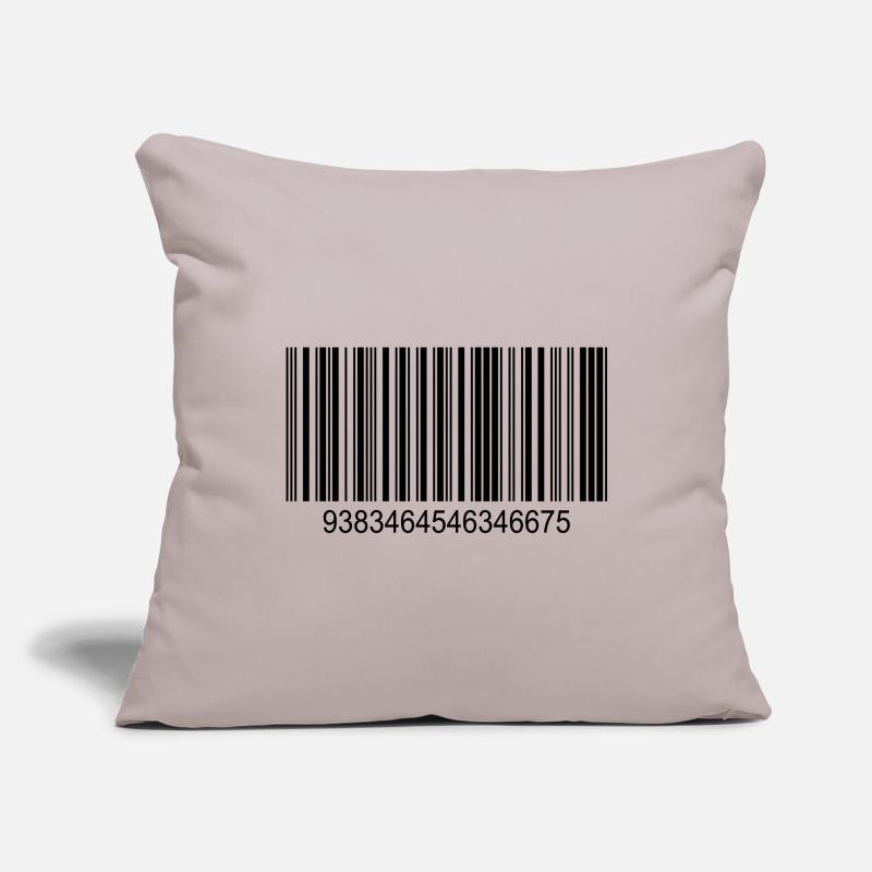 Barcode / Strichcode in Schwarz mit Zahlen Sofakissenbezug 45 x 45 cm