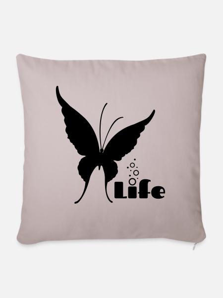 Life - Sofakissenbezug 45 x 45 cm - helles Taupe