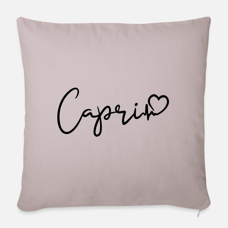 Capri Herzschlag - Sofakissenbezug 45 x 45 cm - helles Taupe
