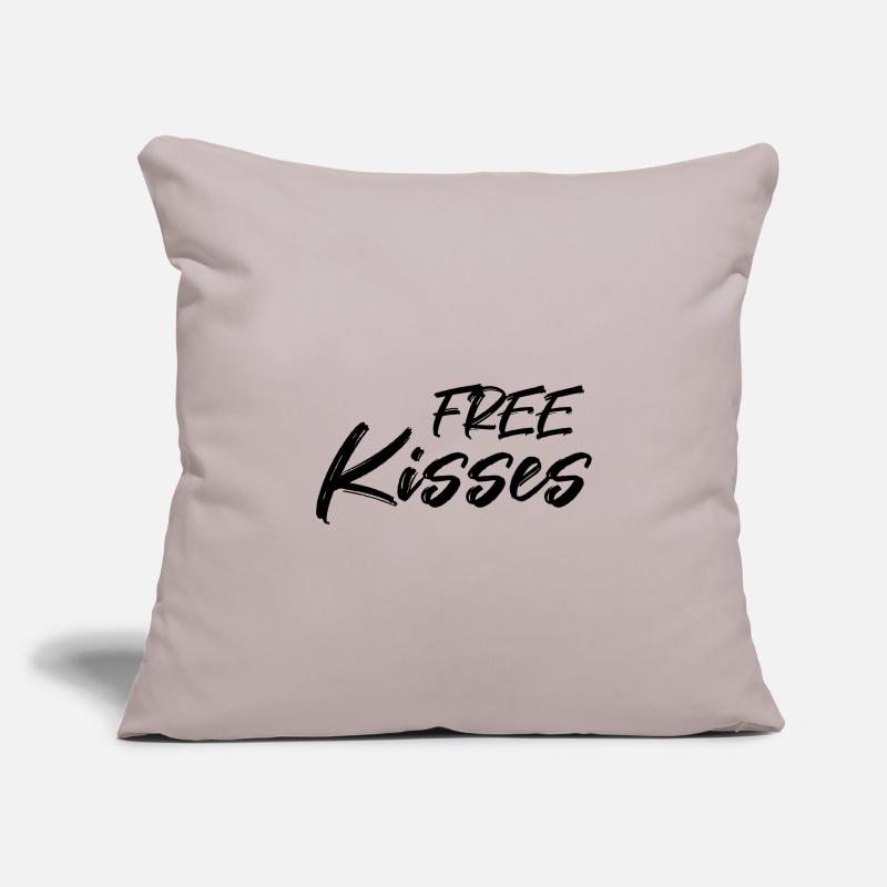Baisers gratuits Housse de coussin décorative 45 x 45 cm