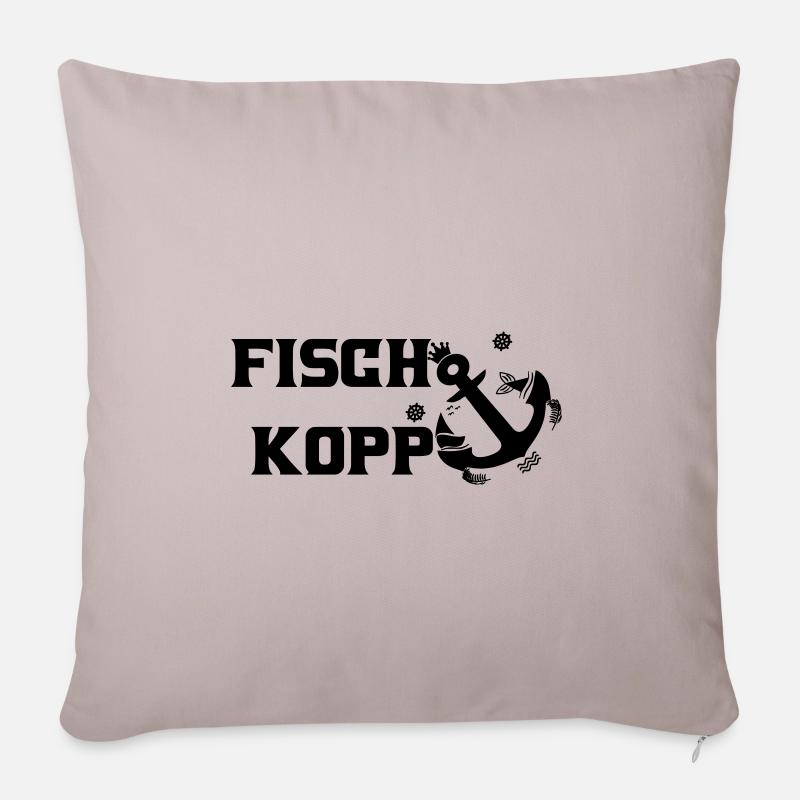 Fischkopp - Sofakissenbezug 45 x 45 cm - helles Taupe