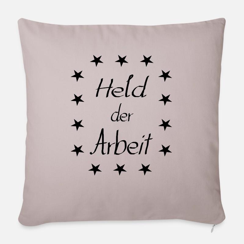 Héros du travail - Housse de coussin décorative 45 x 45 cm - taupe clair