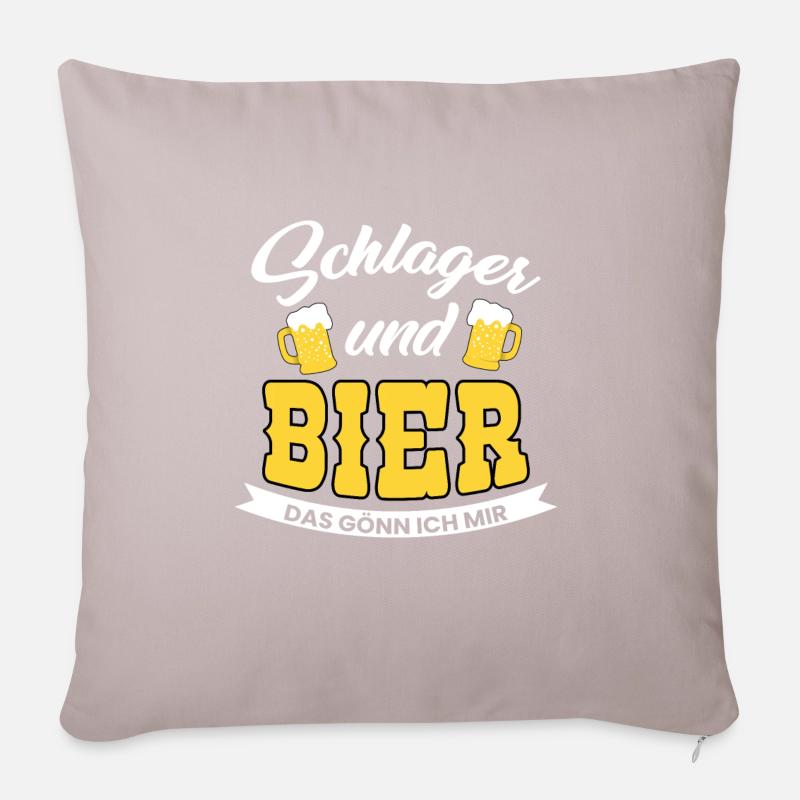 Schlager - Sofakissenbezug 45 x 45 cm - helles Taupe