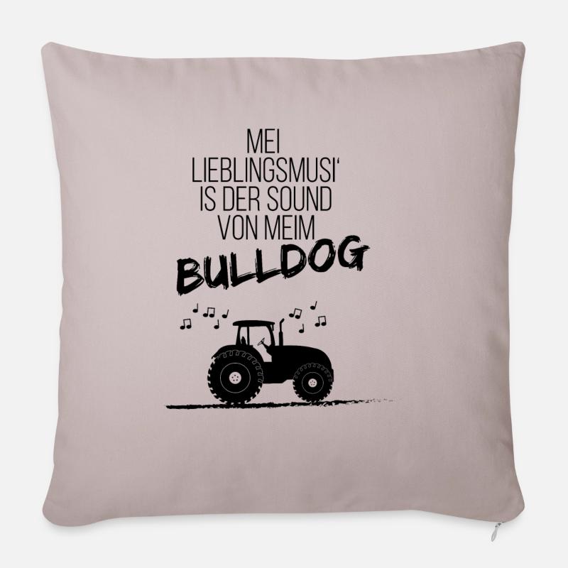 Lieblingssound Traktor | lustig bayerisch Geschenk - Sofakissenbezug 45 x 45 cm - helles Taupe
