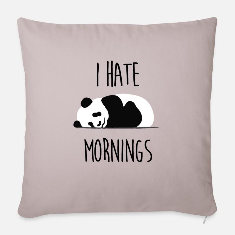 I Hate Mornings Panda I Hate Mornings Wochenende - Sofakissenbezug 45 x 45 cm - helles Taupe