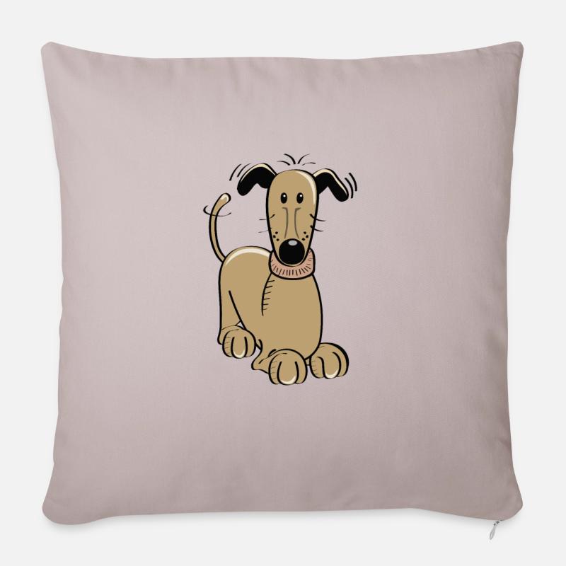Greyhound Galgo Espanol Greyhound Conception De Chien Mignon - Housse de coussin décorative 45 x 45 cm - taupe clair