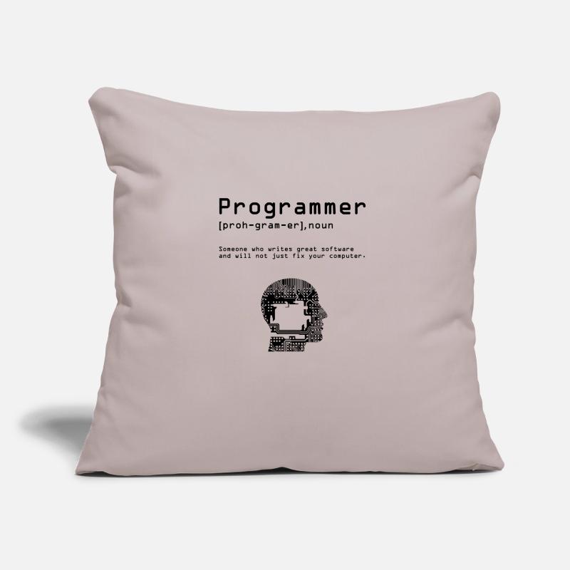 Programmer Shirt Nerd Computer Science Computer Idea Sofa pillowcase 17,3'' x 17,3'' (45 x 45 cm)