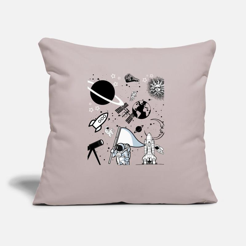 Science Compilation Gift Voyage dans l'espace Housse de coussin décorative 45 x 45 cm