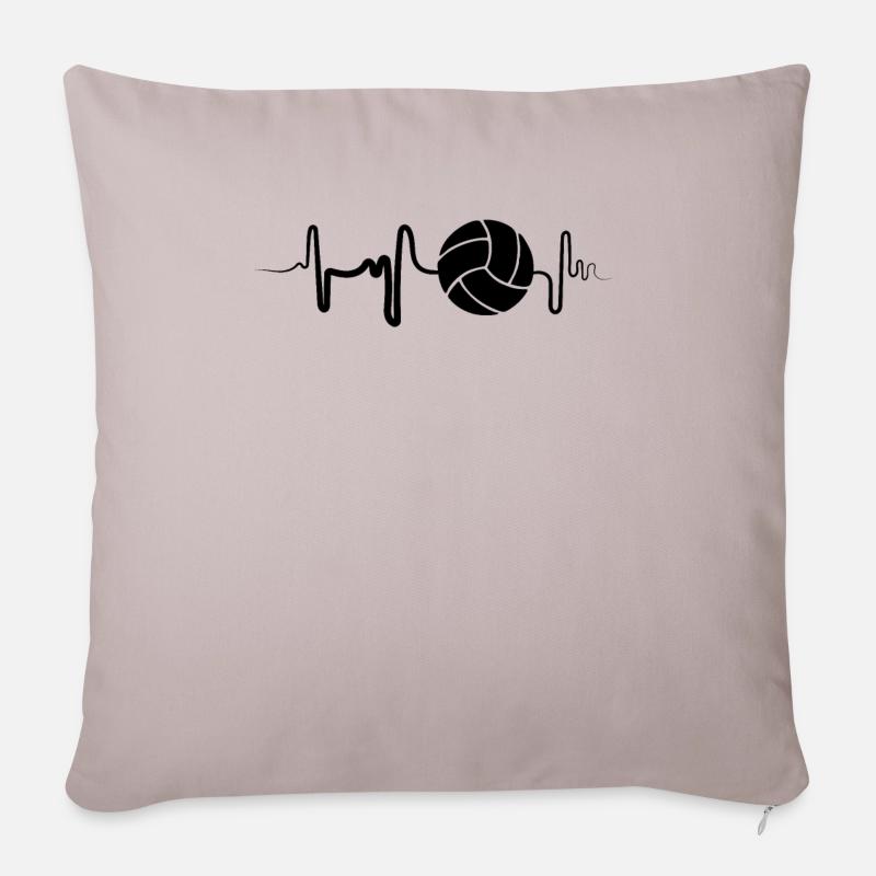 volley-ball - Housse de coussin décorative 45 x 45 cm - taupe clair