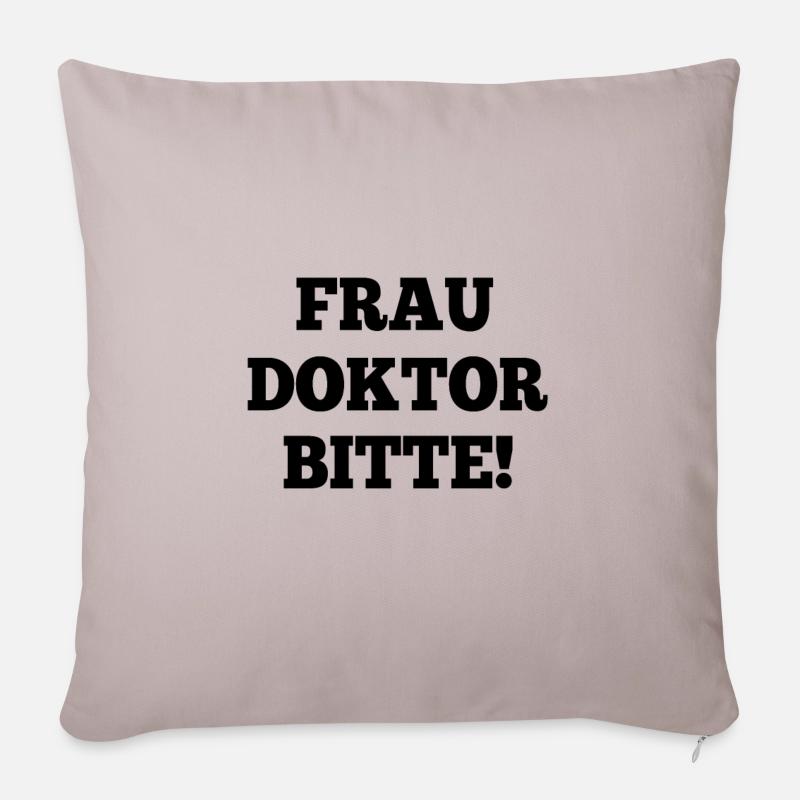 Abschluss Motto | graduation - design - Sofakissenbezug 45 x 45 cm - helles Taupe