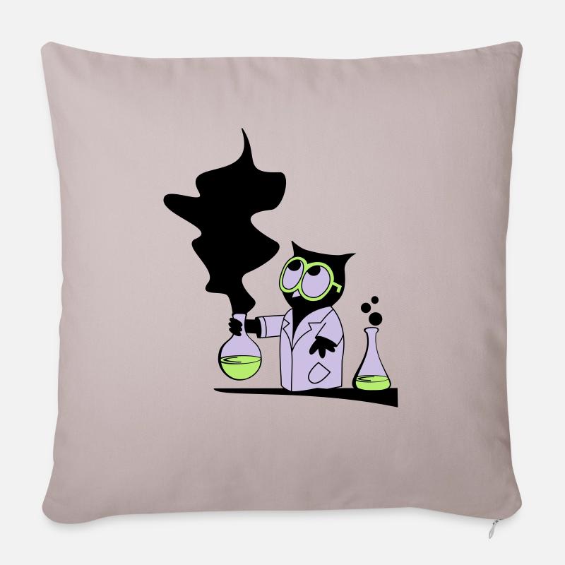 Dr rer nat Owl - Sofa pillowcase 17,3'' x 17,3'' (45 x 45 cm) - light taupe