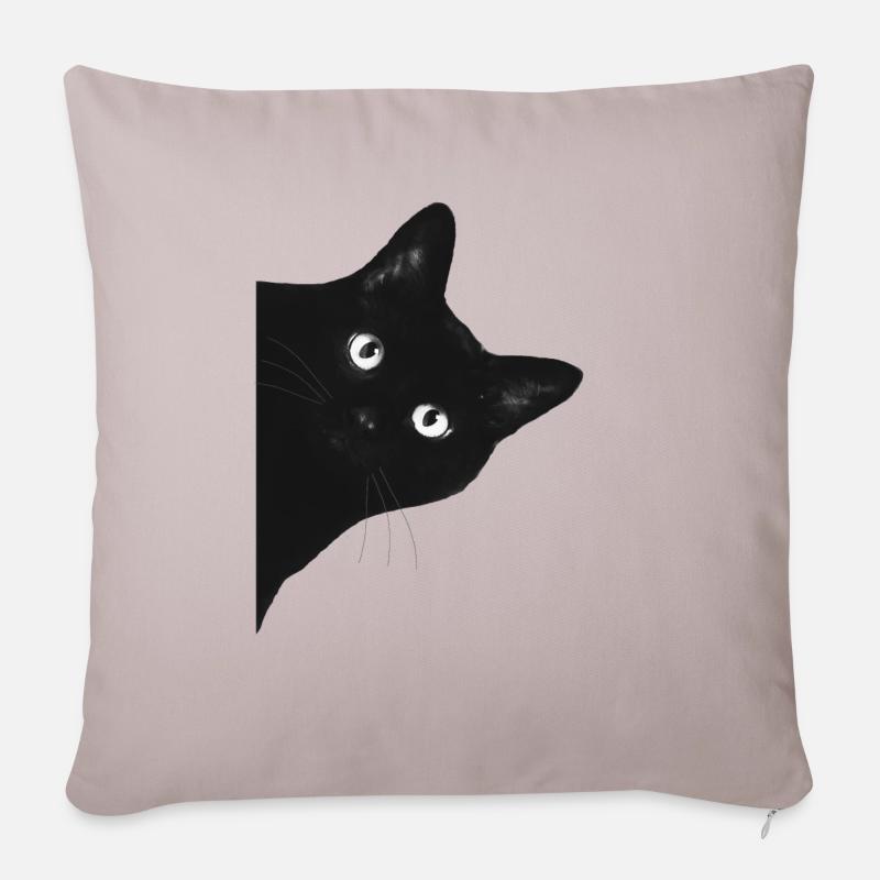 Katze - Sofakissenbezug 45 x 45 cm - helles Taupe