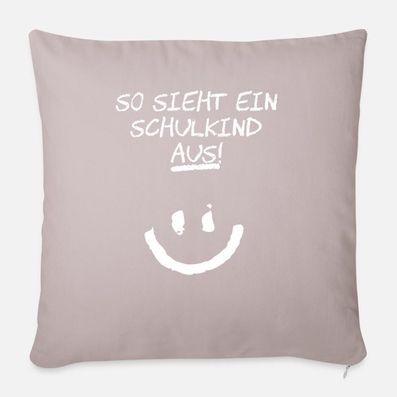 Einschulung So Sieht Ein Schulkind Aus - Sofakissenbezug 45 x 45 cm - helles Taupe