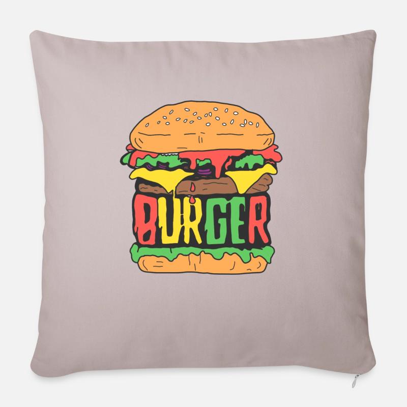 Burger - Sofakissenbezug 45 x 45 cm - helles Taupe