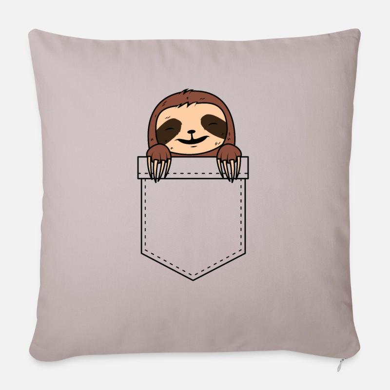 Sloth Faultier Tasche - Sofakissenbezug 45 x 45 cm - helles Taupe