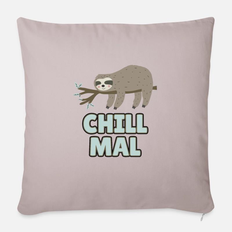 Faultier - Chill Mal - Sofakissenbezug 45 x 45 cm - helles Taupe