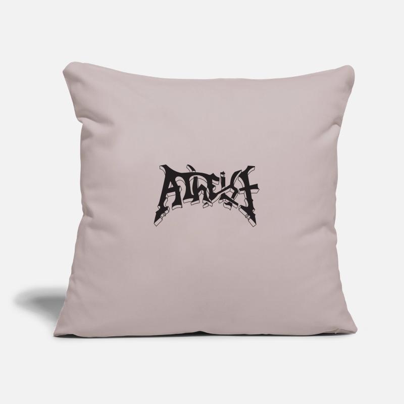 Athéisme - Rétro conceptions de l'athéisme Housse de coussin décorative 45 x 45 cm