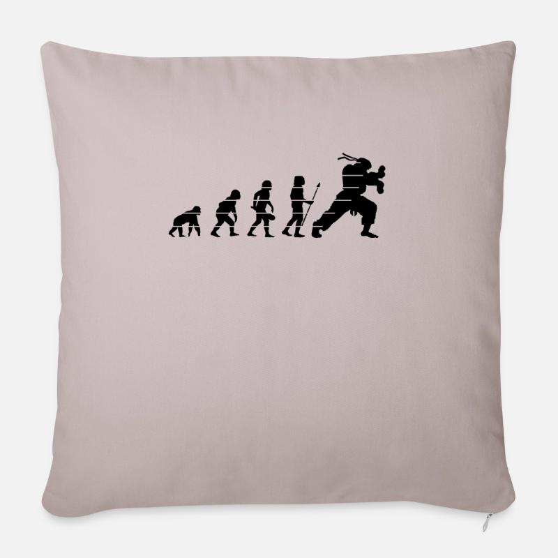 human evolution or hadouk - Sofa pillowcase 17,3'' x 17,3'' (45 x 45 cm) - light taupe