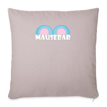 Kosename Mausebär Geschenkidee - Sofakissenbezug 45 x 45 cm - helles Taupe - Vorne