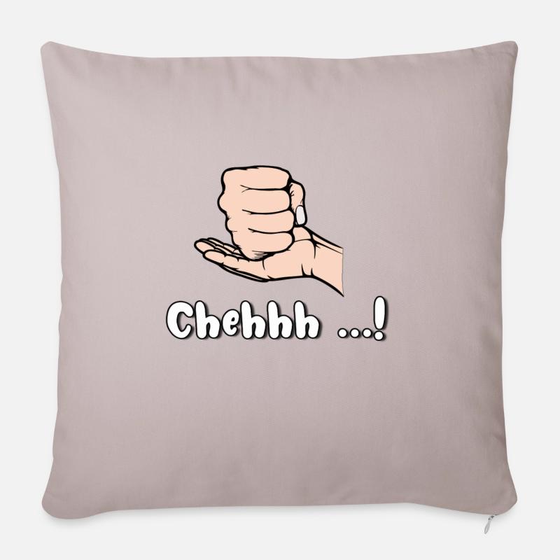 Chahh - Housse de coussin décorative 45 x 45 cm - taupe clair
