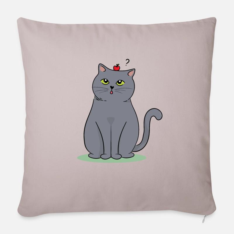 Britisch Kurzhaar Katze - Sofakissenbezug 45 x 45 cm - helles Taupe
