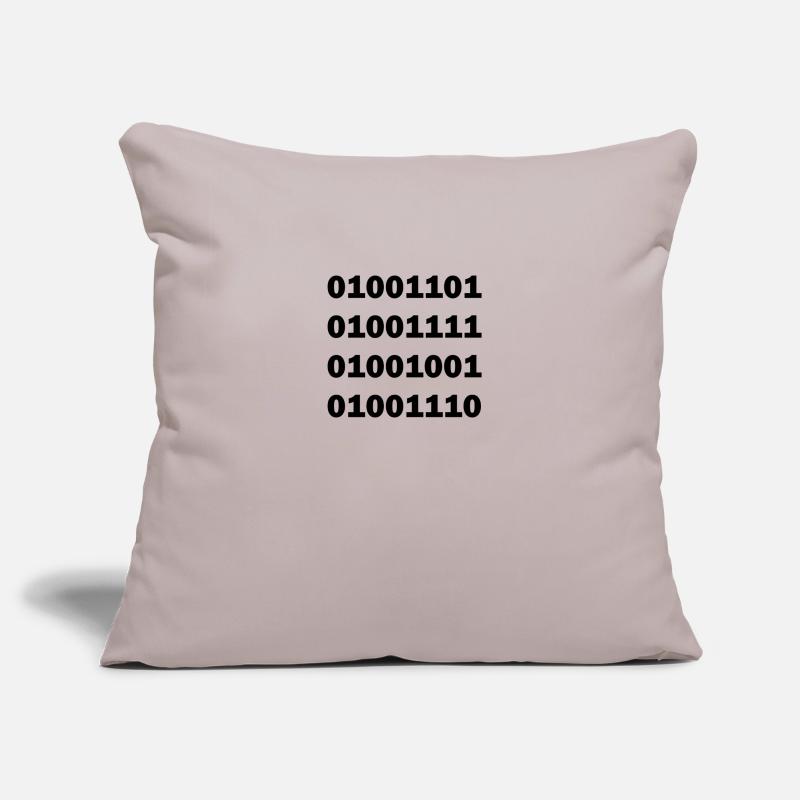 Binary code MOIN Sofa pillowcase 17,3'' x 17,3'' (45 x 45 cm)
