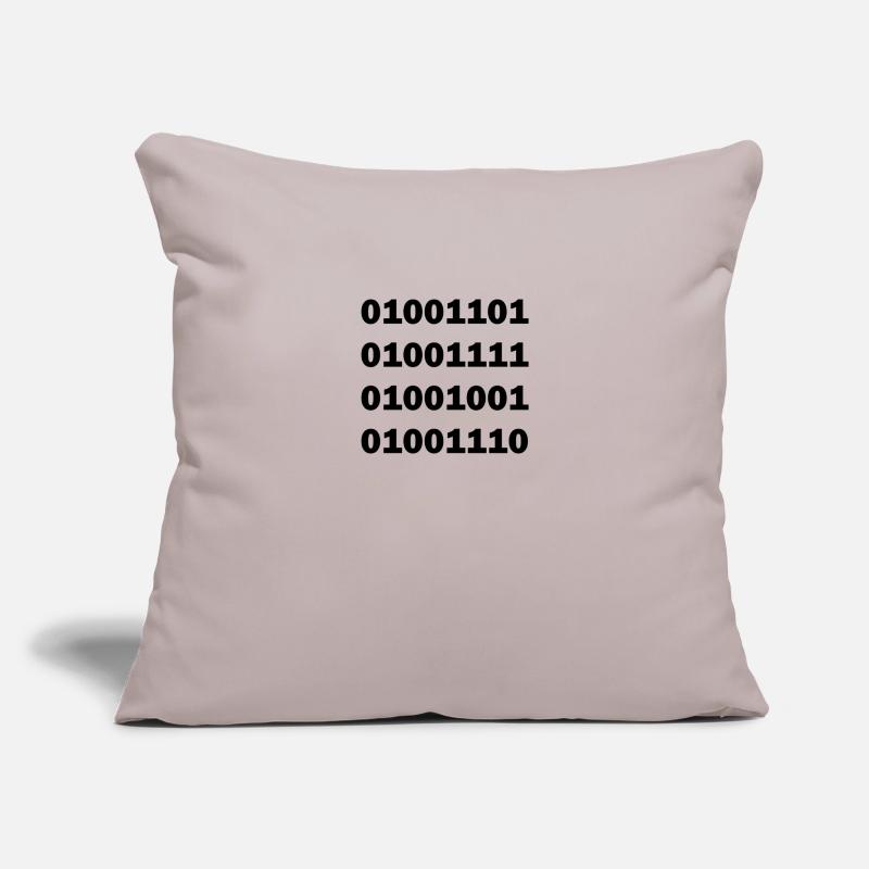 Binary code MOIN Sofa pillowcase 17,3'' x 17,3'' (45 x 45 cm)