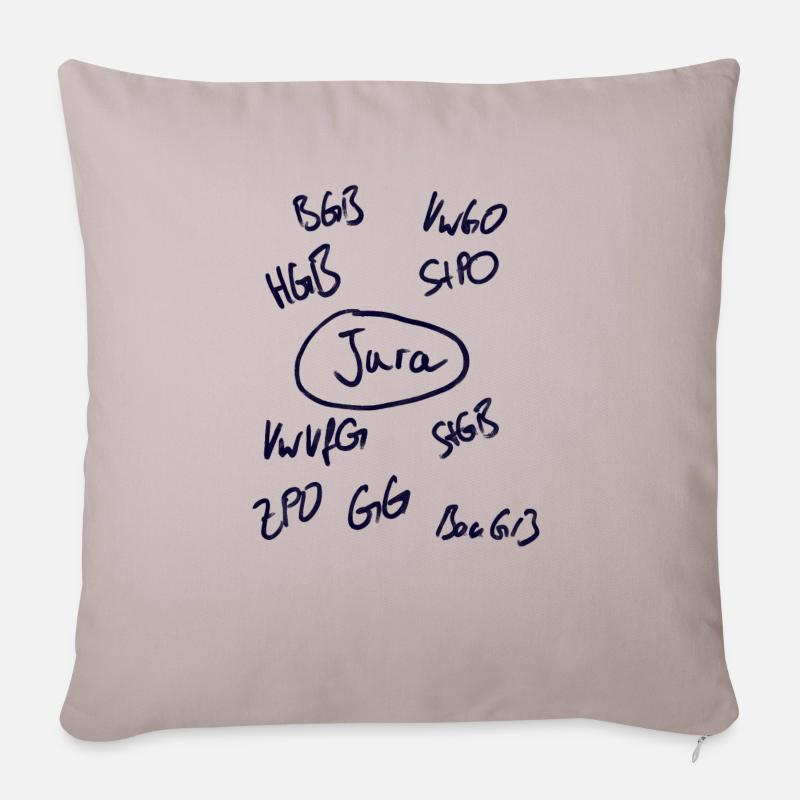 Jura Gesetz - Sofakissenbezug 45 x 45 cm - helles Taupe