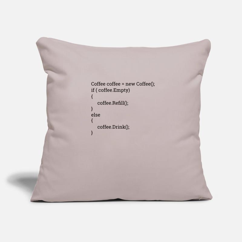 "Coffee and Code" | Programmers, programmers Sofa pillowcase 17,3'' x 17,3'' (45 x 45 cm)