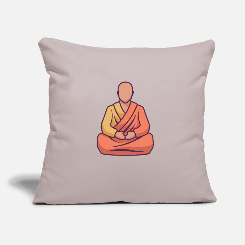 A Monk Practicing Yoga Sofa pillowcase 17,3'' x 17,3'' (45 x 45 cm)