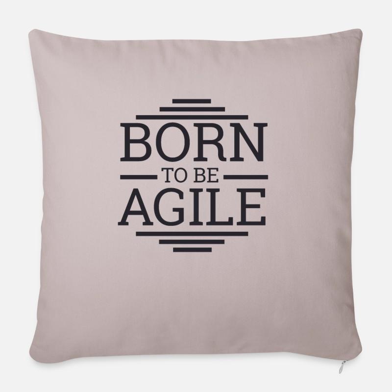 « Scrum Agile » | Scrum Master - Housse de coussin décorative 45 x 45 cm - taupe clair