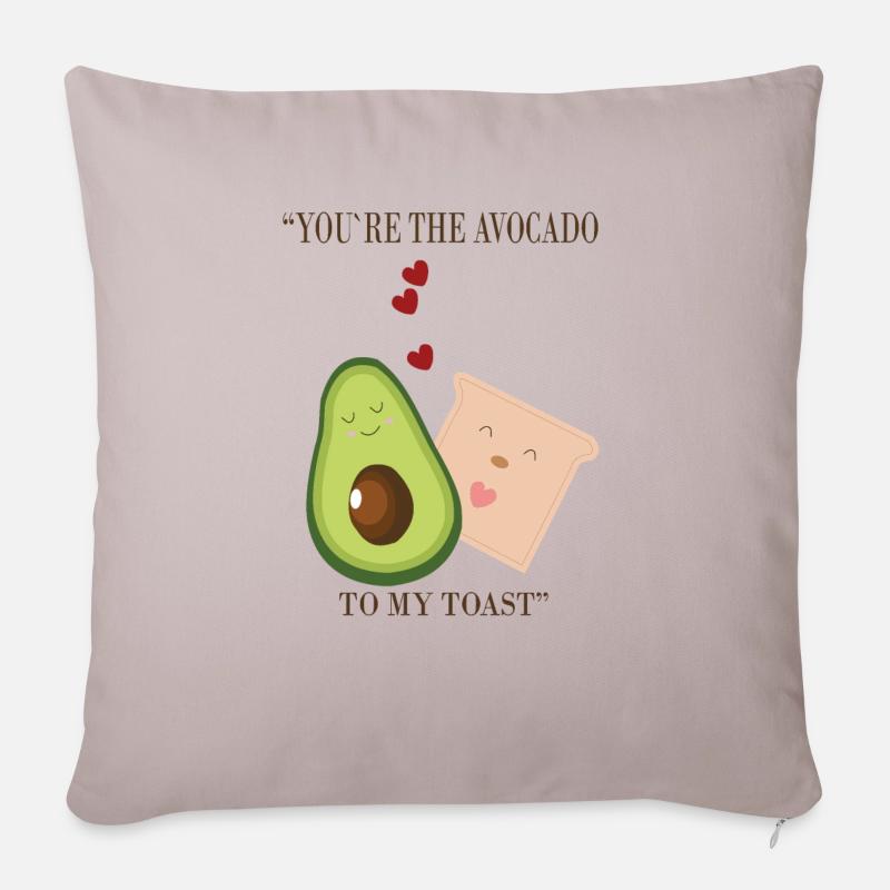 Avocado - Sofakissenbezug 45 x 45 cm - helles Taupe