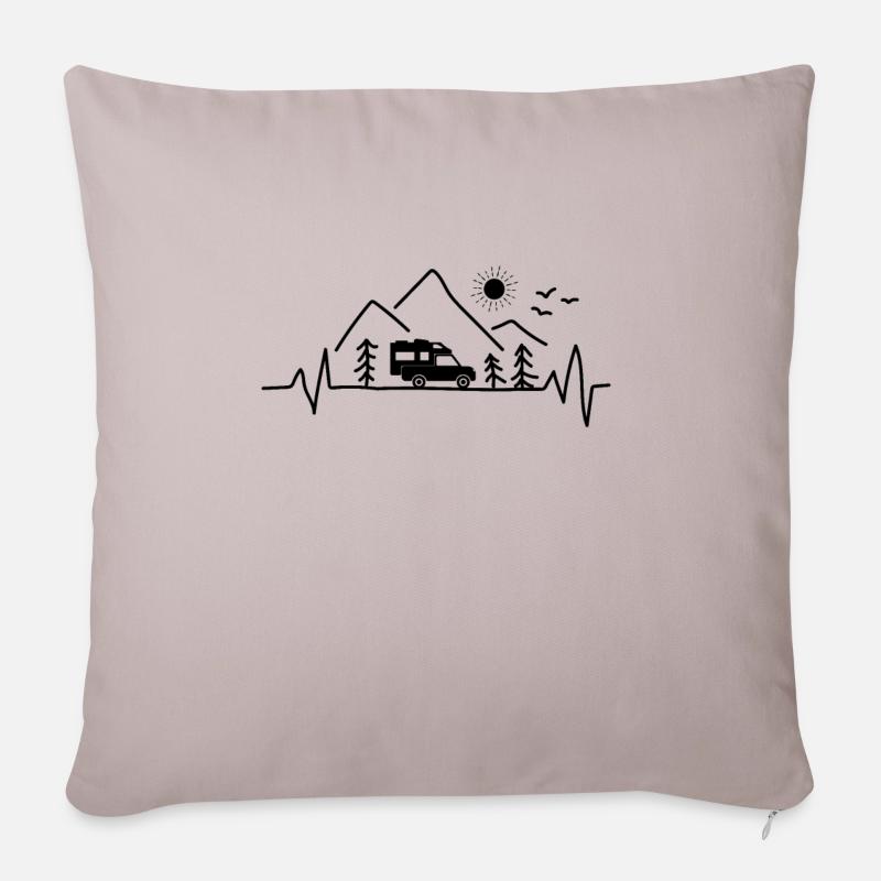 Pick-up avec cabine de salon Cabine de décanter le déverroir - Housse de coussin décorative 45 x 45 cm - taupe clair