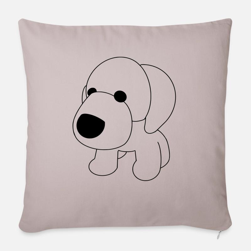 Hund - Sofakissenbezug 45 x 45 cm - helles Taupe