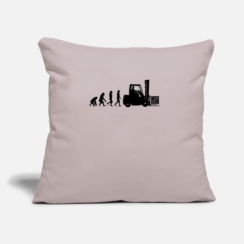 Evolution eines Staplerfahrer Sofakissenbezug 45 x 45 cm