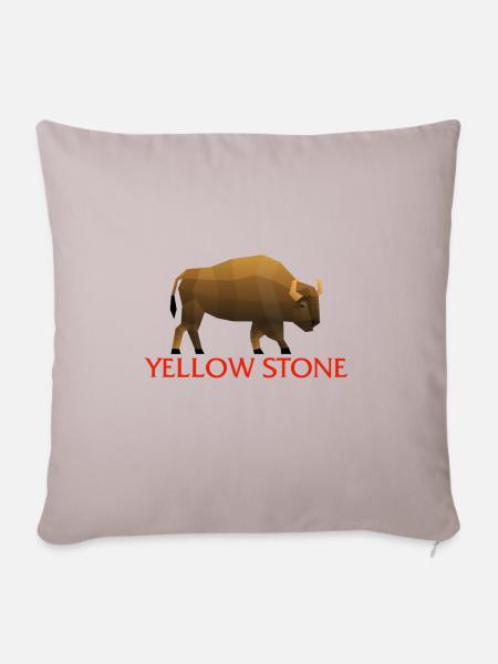 Yellowstone-Nationalpark, Yellowstone National - Sofakissenbezug 45 x 45 cm - helles Taupe