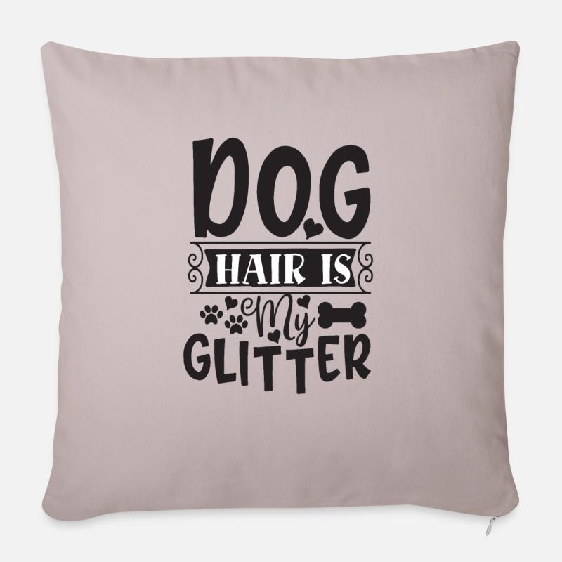Hundehaare egal - Sofakissenbezug 45 x 45 cm - helles Taupe