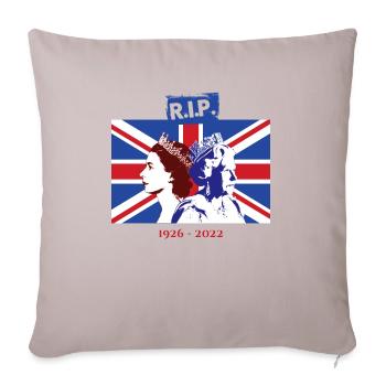 RIP - Queen Elizabeth II - The End Of An Era - Sofa pillowcase 17,3'' x 17,3'' (45 x 45 cm) - light taupe - Front