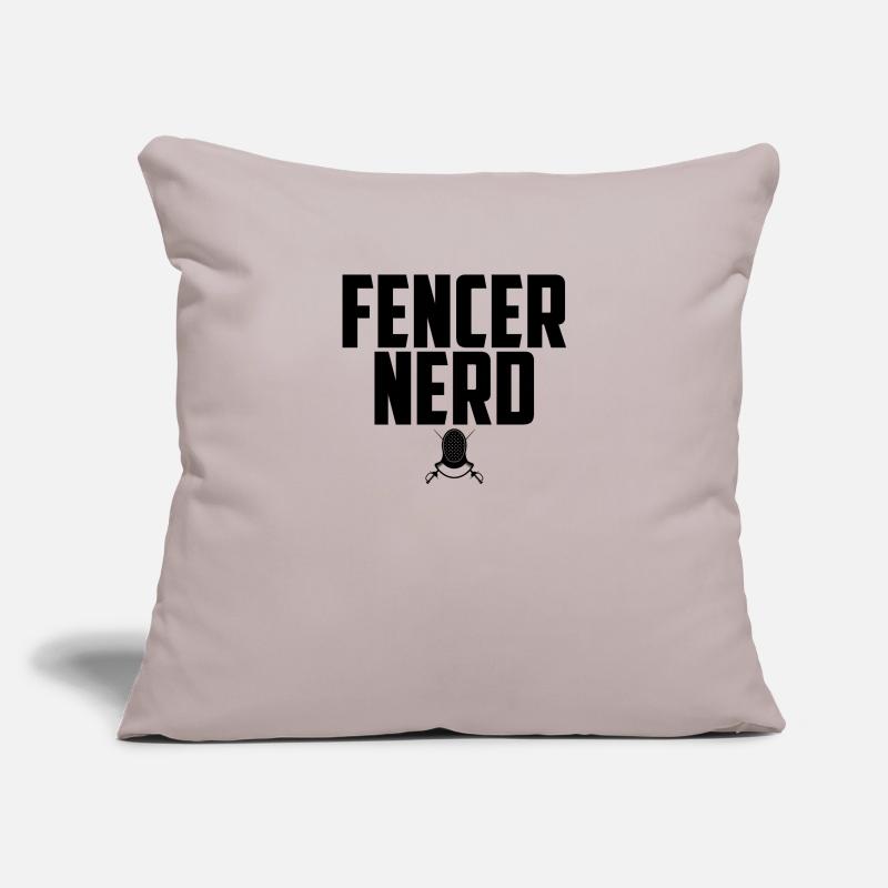 Fencer Nerd Drôle De Sabre de Combat Épée Jeu de Mots Housse de coussin décorative 45 x 45 cm