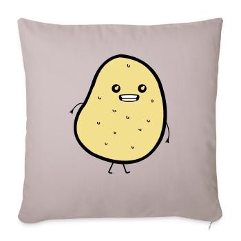 Funny Potatoe - Sofakissenbezug 45 x 45 cm - helles Taupe - Vorne