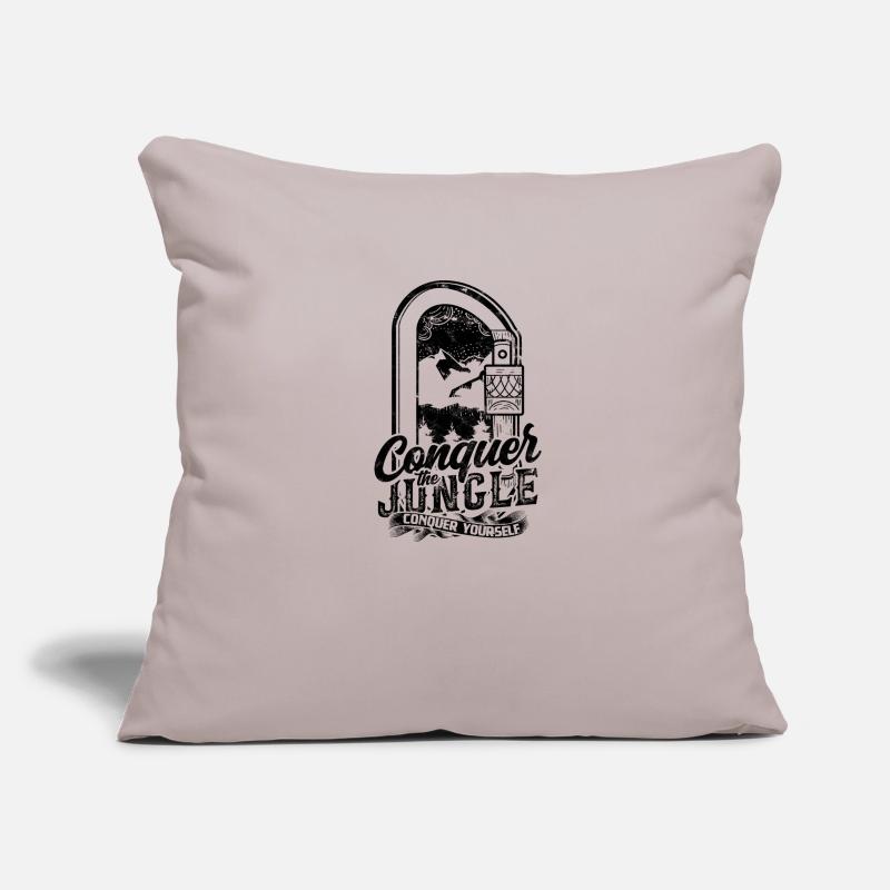 Conquer the jungle, conquer yourself - Jungle Sofa pillowcase 17,3'' x 17,3'' (45 x 45 cm)