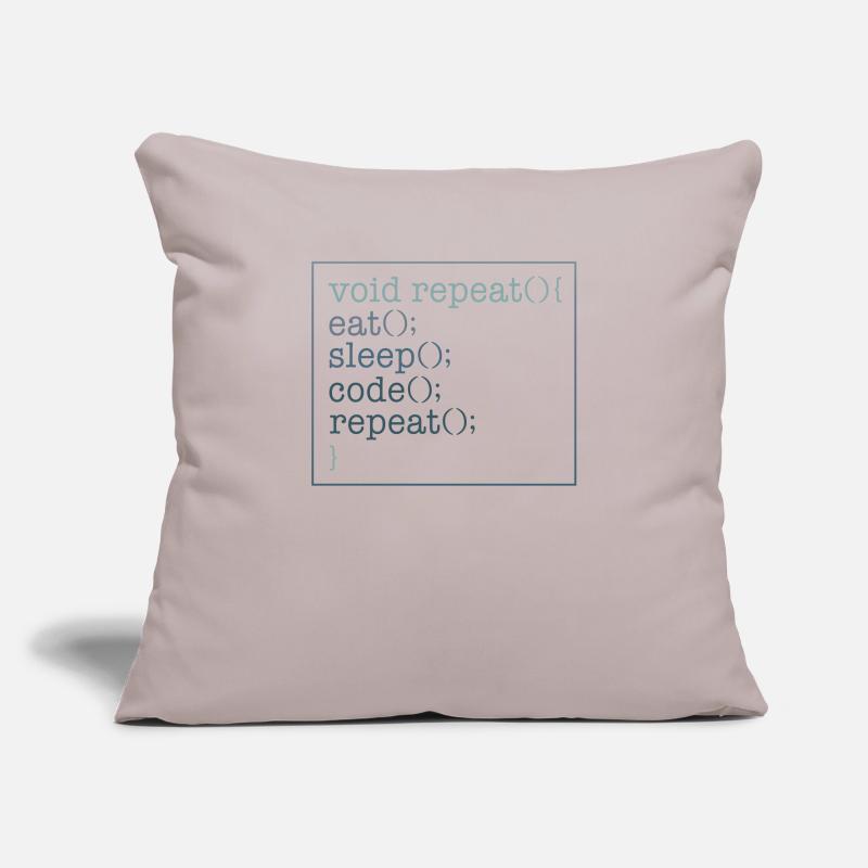 Programmierer-Shirt, Void Repeat Eat Sleep Code Sofakissenbezug 45 x 45 cm
